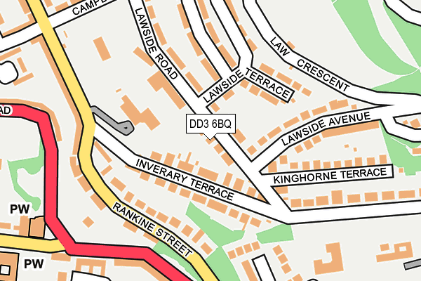 DD3 6BQ map - OS OpenMap – Local (Ordnance Survey)