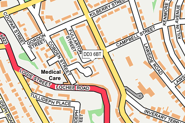 DD3 6BT map - OS OpenMap – Local (Ordnance Survey)