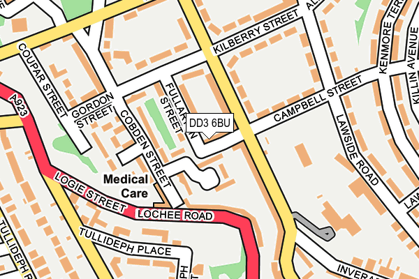 DD3 6BU map - OS OpenMap – Local (Ordnance Survey)