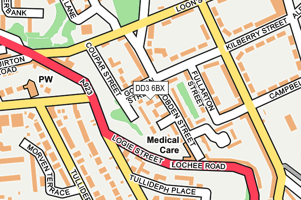 DD3 6BX map - OS OpenMap – Local (Ordnance Survey)