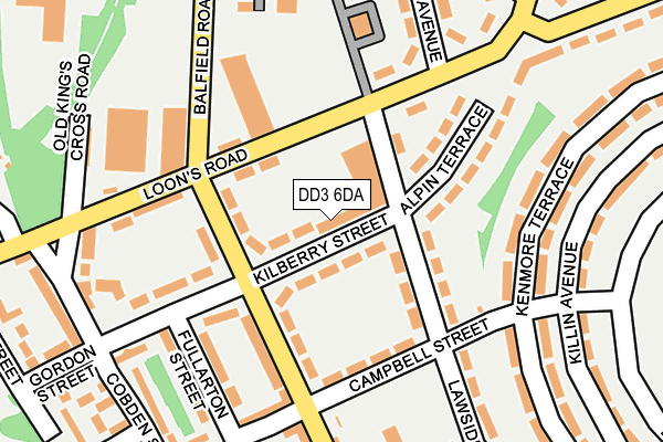 DD3 6DA map - OS OpenMap – Local (Ordnance Survey)