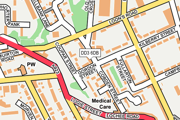 DD3 6DB map - OS OpenMap – Local (Ordnance Survey)