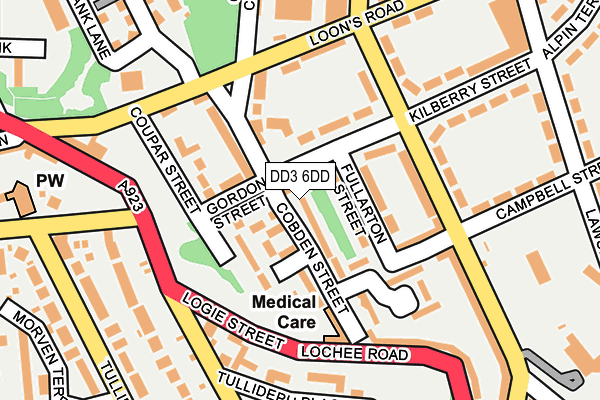 DD3 6DD map - OS OpenMap – Local (Ordnance Survey)