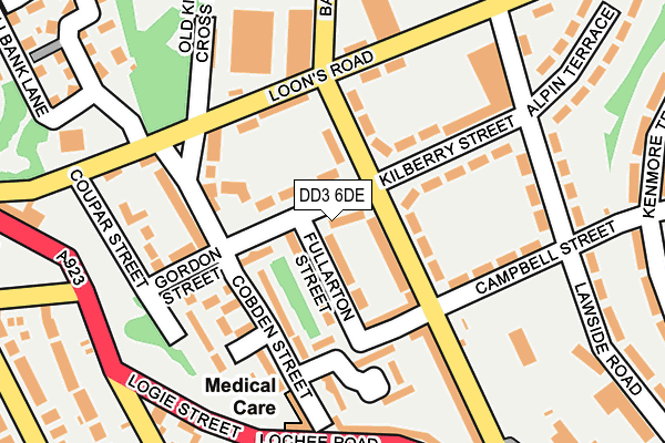 DD3 6DE map - OS OpenMap – Local (Ordnance Survey)