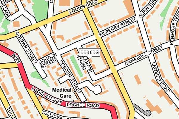 DD3 6DG map - OS OpenMap – Local (Ordnance Survey)