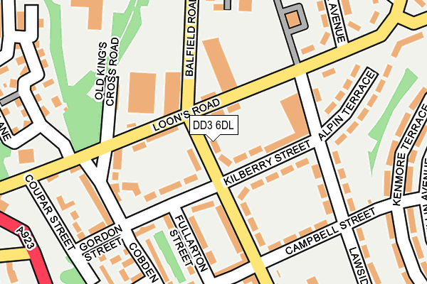 DD3 6DL map - OS OpenMap – Local (Ordnance Survey)