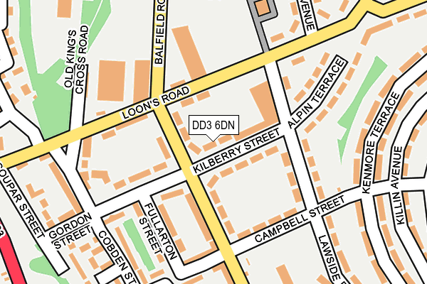 DD3 6DN map - OS OpenMap – Local (Ordnance Survey)