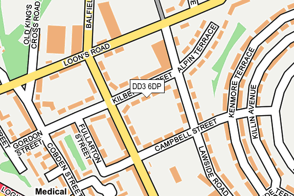 DD3 6DP map - OS OpenMap – Local (Ordnance Survey)