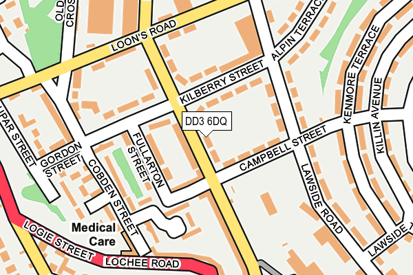 DD3 6DQ map - OS OpenMap – Local (Ordnance Survey)