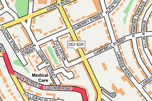 DD3 6DR map - OS OpenMap – Local (Ordnance Survey)