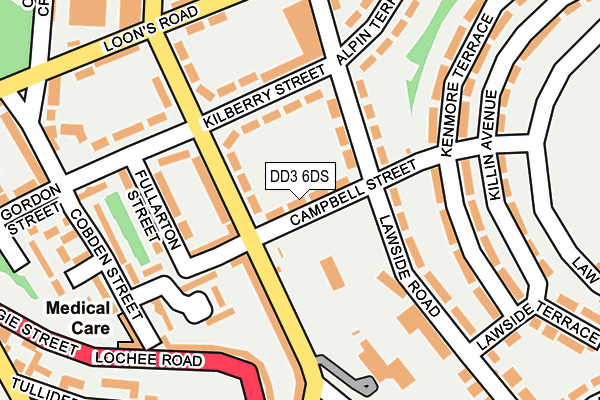 DD3 6DS map - OS OpenMap – Local (Ordnance Survey)