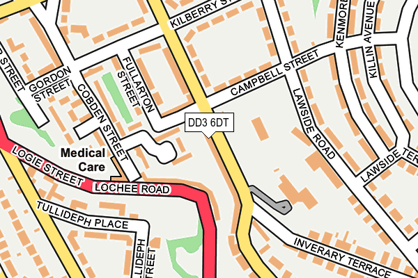 DD3 6DT map - OS OpenMap – Local (Ordnance Survey)