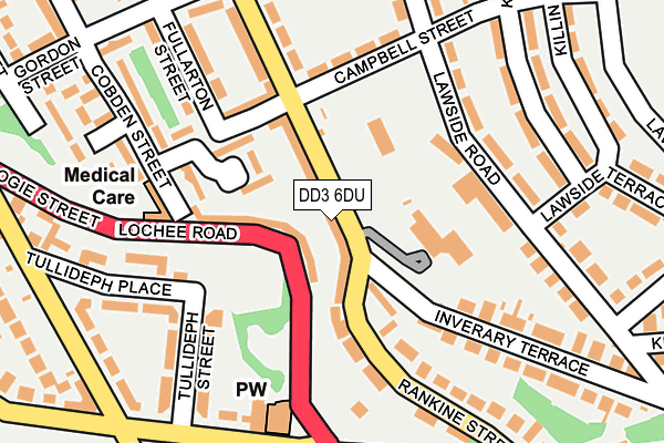 DD3 6DU map - OS OpenMap – Local (Ordnance Survey)