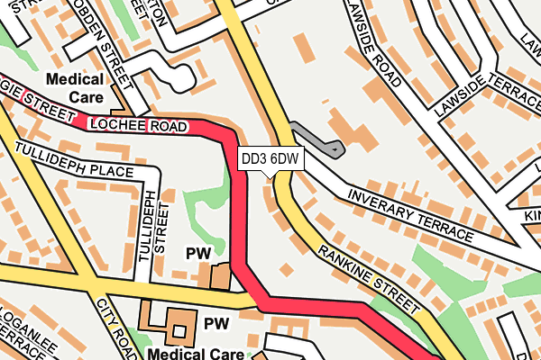 DD3 6DW map - OS OpenMap – Local (Ordnance Survey)