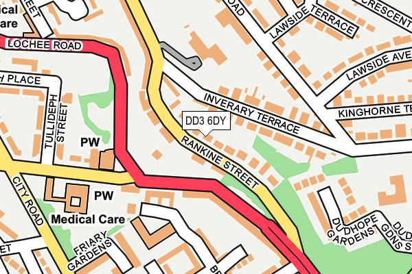 DD3 6DY map - OS OpenMap – Local (Ordnance Survey)
