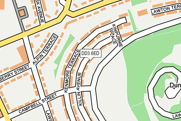 DD3 6ED map - OS OpenMap – Local (Ordnance Survey)