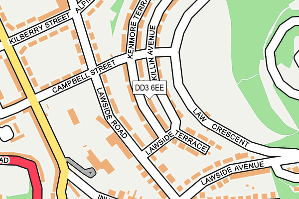 DD3 6EE map - OS OpenMap – Local (Ordnance Survey)