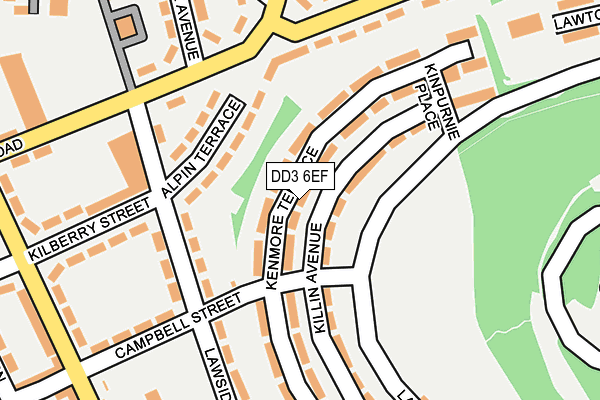 DD3 6EF map - OS OpenMap – Local (Ordnance Survey)