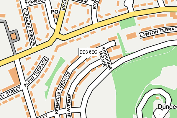 DD3 6EG map - OS OpenMap – Local (Ordnance Survey)