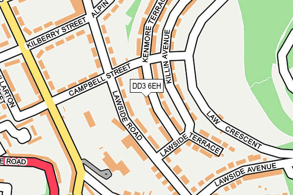 DD3 6EH map - OS OpenMap – Local (Ordnance Survey)