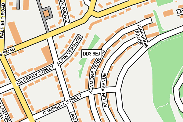 DD3 6EJ map - OS OpenMap – Local (Ordnance Survey)