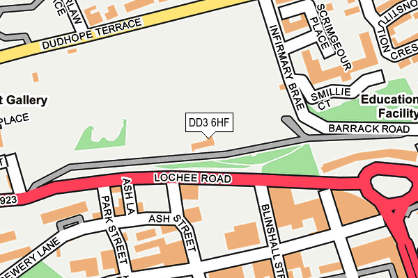 DD3 6HF map - OS OpenMap – Local (Ordnance Survey)