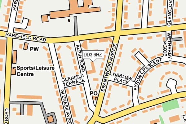 DD3 6HZ map - OS OpenMap – Local (Ordnance Survey)