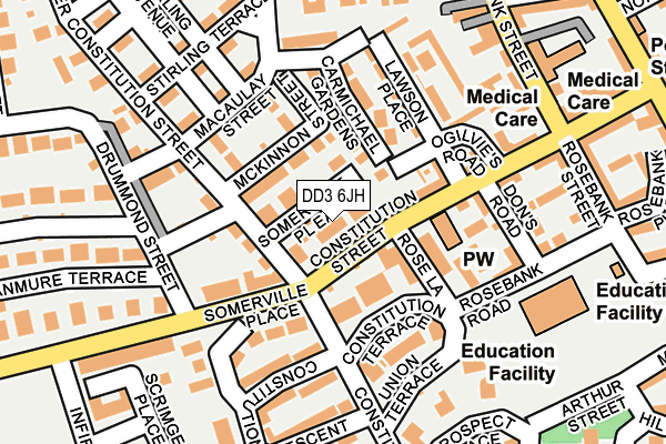 DD3 6JH map - OS OpenMap – Local (Ordnance Survey)