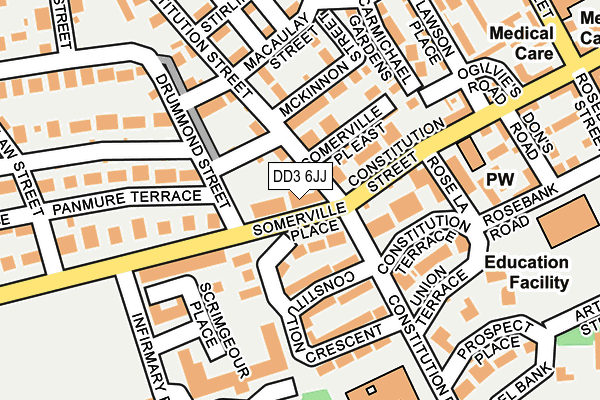 DD3 6JJ map - OS OpenMap – Local (Ordnance Survey)