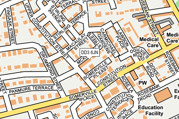 DD3 6JN map - OS OpenMap – Local (Ordnance Survey)