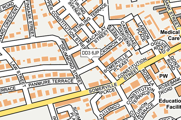 DD3 6JP map - OS OpenMap – Local (Ordnance Survey)