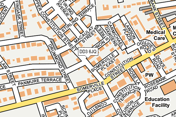 DD3 6JQ map - OS OpenMap – Local (Ordnance Survey)