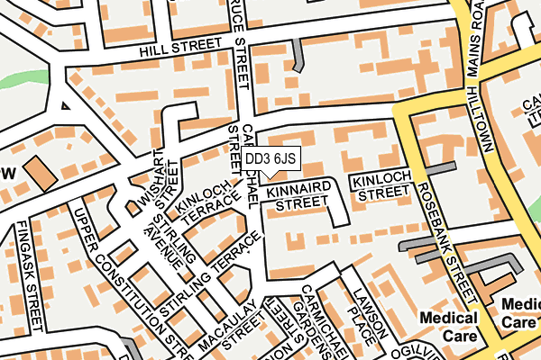 DD3 6JS map - OS OpenMap – Local (Ordnance Survey)