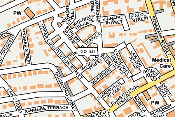 DD3 6JT map - OS OpenMap – Local (Ordnance Survey)