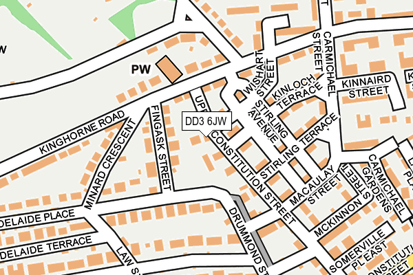 DD3 6JW map - OS OpenMap – Local (Ordnance Survey)