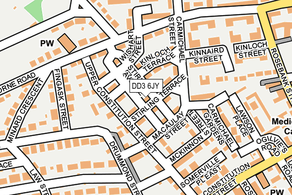 DD3 6JY map - OS OpenMap – Local (Ordnance Survey)