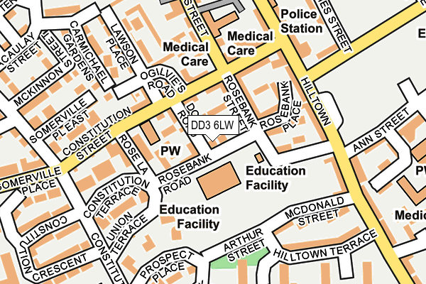 DD3 6LW map - OS OpenMap – Local (Ordnance Survey)