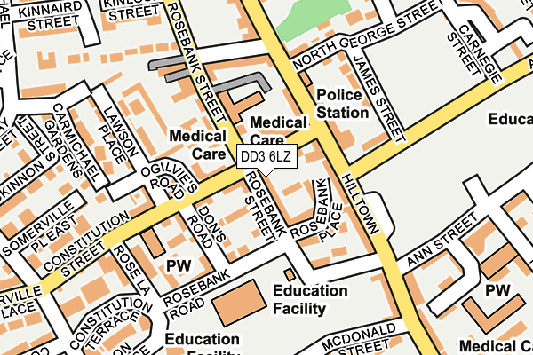 DD3 6LZ map - OS OpenMap – Local (Ordnance Survey)