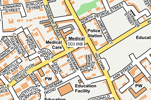 DD3 6NB map - OS OpenMap – Local (Ordnance Survey)