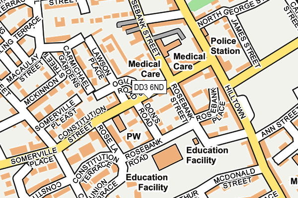 DD3 6ND map - OS OpenMap – Local (Ordnance Survey)