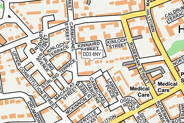 DD3 6NY map - OS OpenMap – Local (Ordnance Survey)