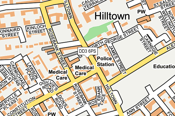 DD3 6PS map - OS OpenMap – Local (Ordnance Survey)