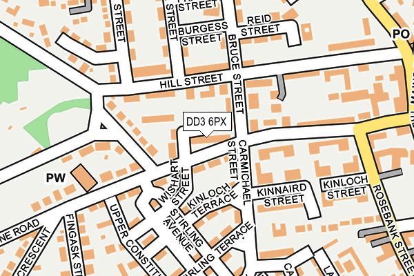 DD3 6PX map - OS OpenMap – Local (Ordnance Survey)