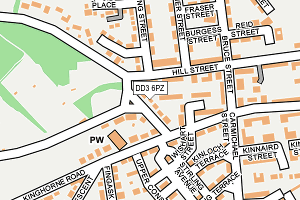 DD3 6PZ map - OS OpenMap – Local (Ordnance Survey)