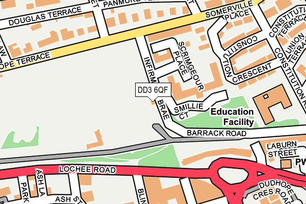 DD3 6QF map - OS OpenMap – Local (Ordnance Survey)