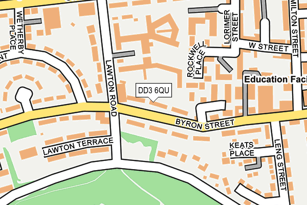 DD3 6QU map - OS OpenMap – Local (Ordnance Survey)