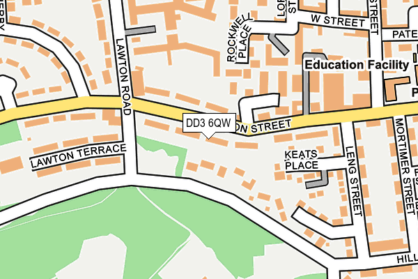 DD3 6QW map - OS OpenMap – Local (Ordnance Survey)