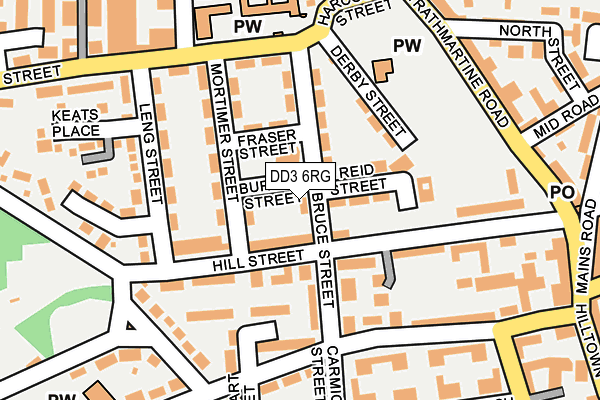 DD3 6RG map - OS OpenMap – Local (Ordnance Survey)