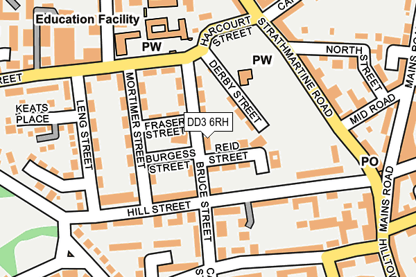 DD3 6RH map - OS OpenMap – Local (Ordnance Survey)