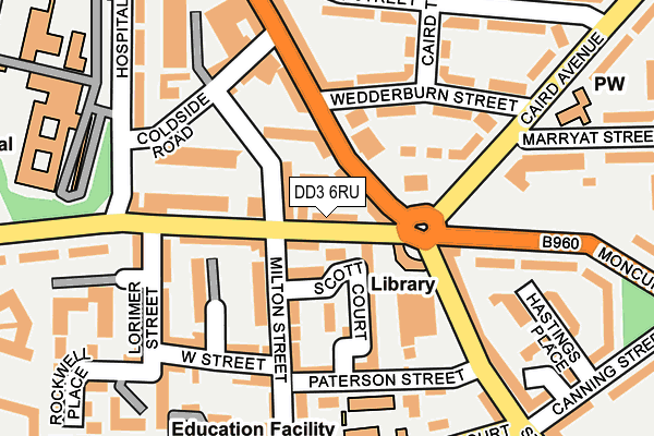 DD3 6RU map - OS OpenMap – Local (Ordnance Survey)